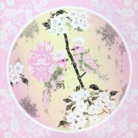深沢尚宏　「お茶でもいかが？」―桜とアオガラ―　41×41cm