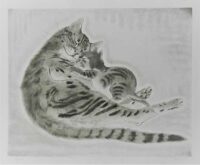藤田嗣治　猫十態より「親仔猫」　銅版画1929年　28.5×35.3㎝
