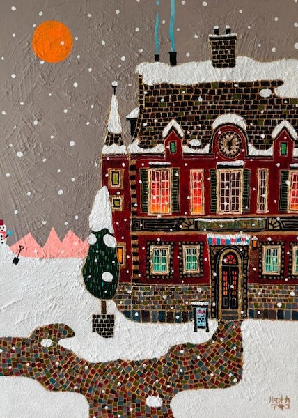 濱岡朝子 「雪のレストラン」 F4