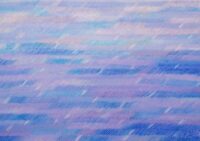 CURRENT W-1684東雲　38.3×56.5cm　洋紙にオイルパステル・混合技法