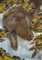 水島 篤　「太古の風　タルボサウルス」　54.4×49.2cm