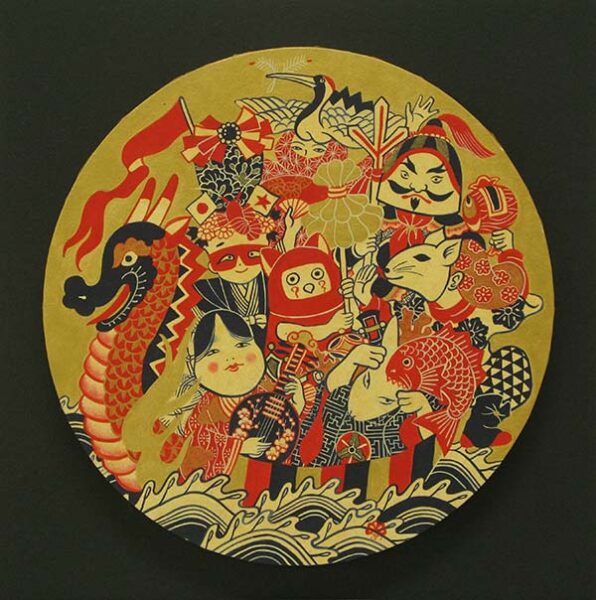 「得手に帆あげて」　径25cm
