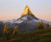 中司満夫　「モルゲンロート　マッターホルン」　F8