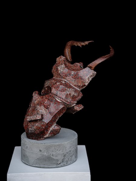 佐藤正和重孝 「プロポソポコイルスのトルソ」 41×21×h36cm+台座22×22×h10cm