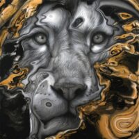 鈴木 誠郷　「黄金渦」　 33.3×33.3cm