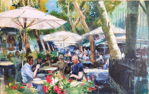 寺本和純　「昼下がりのひととき」 10号M キャンバス・油彩